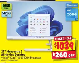 JB Hi-Fi 27" Ideacentre 3 All-In-One Desktop offer