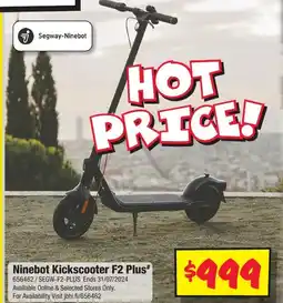 JB Hi-Fi Ninebot Kickscooter F2 Plus* offer