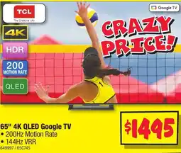JB Hi-Fi 65" 4K QLED Google TV offer