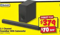 JB Hi-Fi 2.1 Channel Soundbar With Subwoofer offer