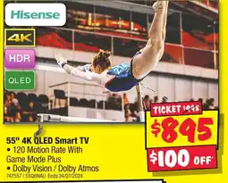 JB Hi-Fi 55" 4K QLED Smart TV 120 Motion Rate With Game Mode Plus offer