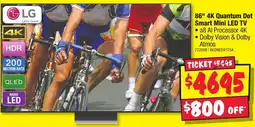 JB Hi-Fi 86" 4K Quantum Dot Smart Mini LED TV offer