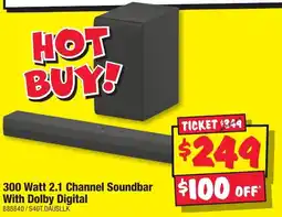 JB Hi-Fi 300 Watt 2.1 Channel Soundbar With Dolby Digital offer