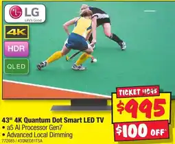 JB Hi-Fi 43" 4K Quantum Dot Smart LED TV offer