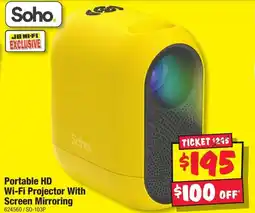 JB Hi-Fi Portable HD Wi-Fi Projector With Screen Mirroring offer