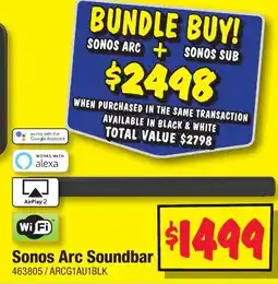 JB Hi-Fi Sonos Arc Soundbar offer