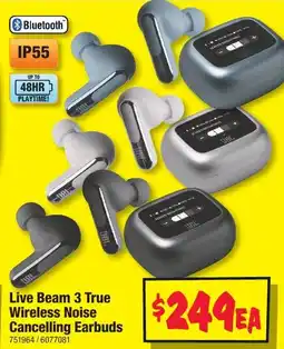 JB Hi-Fi Live Beam 3 True Wireless Noise Cancelling Earbuds offer