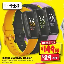 JB Hi-Fi Inspire 3 Activity Tracker offer