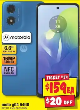 JB Hi-Fi moto g04 64GB offer
