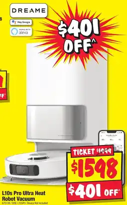 JB Hi-Fi L10s Pro Ultra Heat Robot Vacuum offer