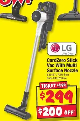 CordZero Stick Vac With Multi Surface Nozzle