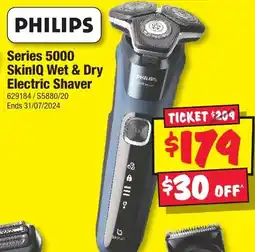JB Hi-Fi Series 5000 SkinlQ Wet & Dry Electric Shaver offer