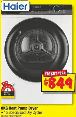 JB Hi-Fi 8KG Heat Pump Dryer offer