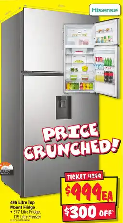JB Hi-Fi 496 Litre Top Mount Fridge offer