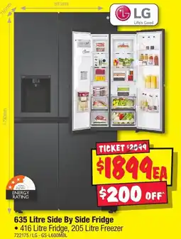 JB Hi-Fi 635 Litre Side By Side Fridge offer