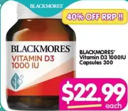 Your Discount Chemist BLACKMORES Vitamin D3 1000IU Capsules 300 offer