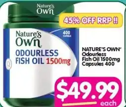 Your Discount Chemist NATURE'S OWN" Odourless Fish Oil 1500mg Capsules 400 offer