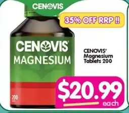 Your Discount Chemist CENOVIS Magnesium Tablets 200 offer