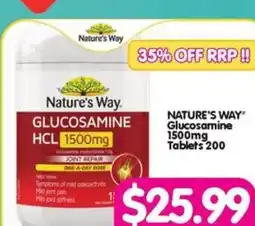 Your Discount Chemist Nature's Way. GLUCOSAMINE HCL 1500mg offer