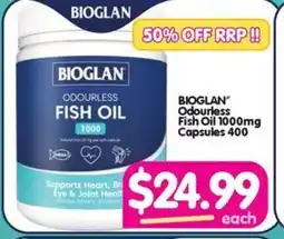 Your Discount Chemist BIOGLAN Odourless Fish Oil 1000mg Capsules 400 offer