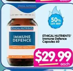 Your Discount Chemist ETHICAL NUTRIENTS Immune Defence Capsules 60 offer