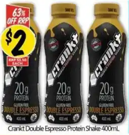 Crankt Double Espresso Protein Shake 400mL