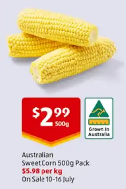 ALDI Australian Sweet Corn 500g Pack offer