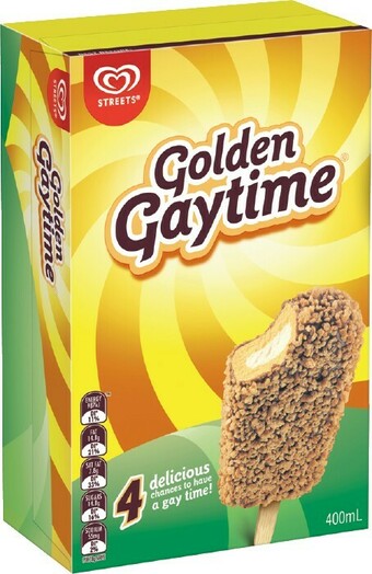 IGA Streets Golden Gaytime Ice Cream 4 Pack Selected Varieties offer