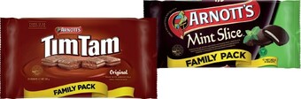 IGA Arnott's Tim Tam Original or Mint Slice Family Pack 365g offer