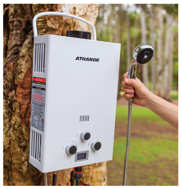 Athanor portable gas water heater offer at Jaycar Electronics