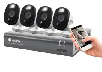 Jaycar Electronics Swann 4 channel hd dvr kit with pir spotlight bullet cameras offer