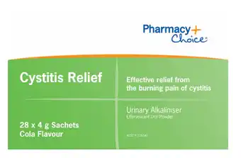 Pharmacy choice cystitis relief 28 sachets