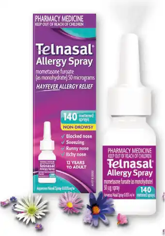 Pharmacy Direct Telnasal allergy spray. 140 doses offer
