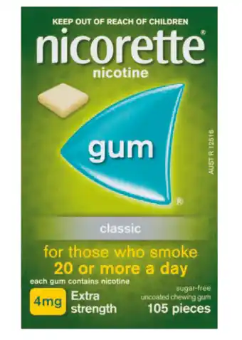 Nicorette nicotine gum fresh fruit 2mg 105 pieces