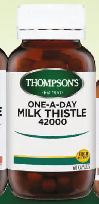 Thompson’s one-a-day milk thistle 42000mg 60 capsules