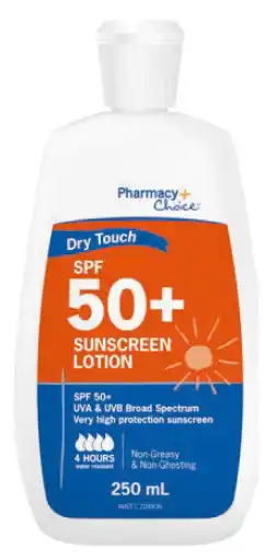 Pharmacy Direct Pharmacy choice dry touch sunscreen spf 50+ 250ml offer