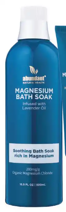 Abundant natural health magnesium bath soak