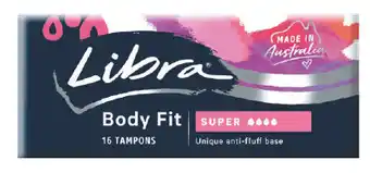 Libra body fit super tampons 16 pack