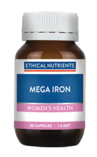 Ethical nutrients mega iron women's health 30 capsules