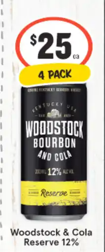 IGA Liquor WOODSTOCK BOURBON AND COLA offer