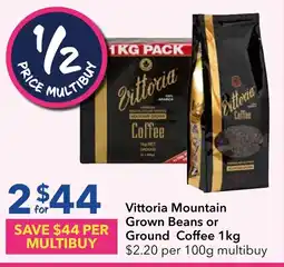 Ritchies Vittoria Mountain Grown Beans or Ground Coffee offer