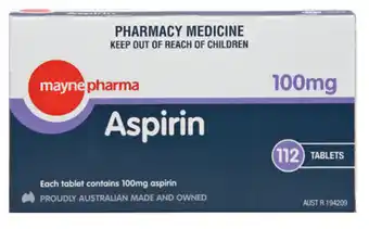 Chempro Mayne aspirin 100mg 112 tablets offer