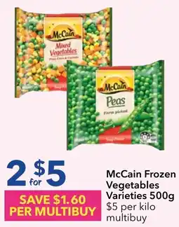 Ritchies McCain Frozen Vegetables offer