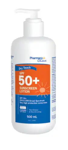 Chempro Pharmacy choice dry touch sunscreen spf 50+ 500ml offer