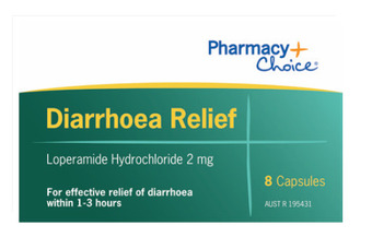 Pharmacy choice diarrhoea relief 8 capsules