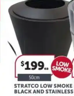 Stratco STRATCO LOW SMOKE FIRE PITS BLACK AND STAINLESS STEEL CO-5937-38 offer