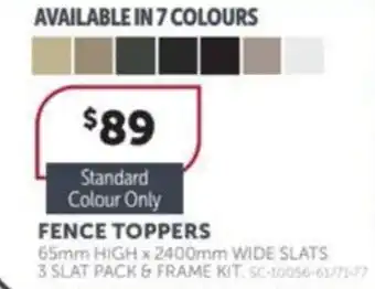 Stratco FENCE TOPPERS offer