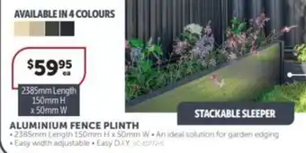 Stratco ALUMINIUM FENCE PLINTH offer