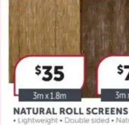 Stratco NATURAL ROLL SCREENS offer