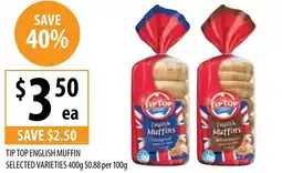 Supabarn TIP TOP ENGLISH MUFFIN offer